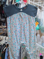 6M LIGHT BLUE TEA FLORAL ROMPER