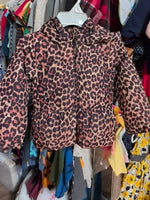 Y5 BROWN GAP LEOPARD PRINT COAT