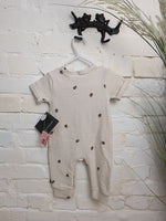 0-3M WHITE MODERN MOMENTS STRAWBERRY SLEEPER