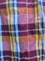 6M MAROON GAP PLAID JUMPSUIT