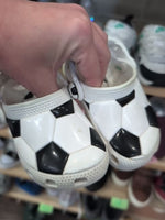 C6 WHITE CROCS SOCCER CLOG