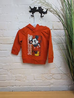 18M ORANGE MICKEY MICKEY PULLOVER HOODIE