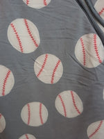 0-6M GRAY COPPER PEARL BASEBALL SLEEPSACK