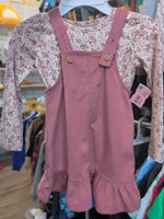 4T PINK LUCKY PENNY CORDUROY DRESS OUTFIT