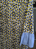 Y12 WHITE CROWN & IVY LEMONS LS DRESS