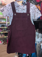 4T MAROON GAP CORDUROY PINAFORE SET