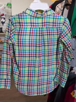 Y/6-7 MULTI GAP MULIT COLOR PLAID LS BUTTON UP