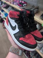 C13 RED NIKE SPARKLE HIGH TOP SNEAKER