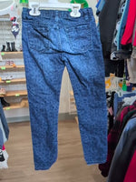 Y7 DARK BLUE GAP LEOPARD JEGGING