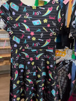 Y7 BLACK UNKNOWN REVERSIBLE BACK TO SCHOOL DRESS