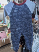0-3M BLUE MUD PIE CARS JUMPSUIT