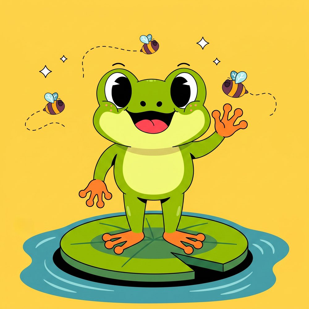 Leapin' Littles frog illustration